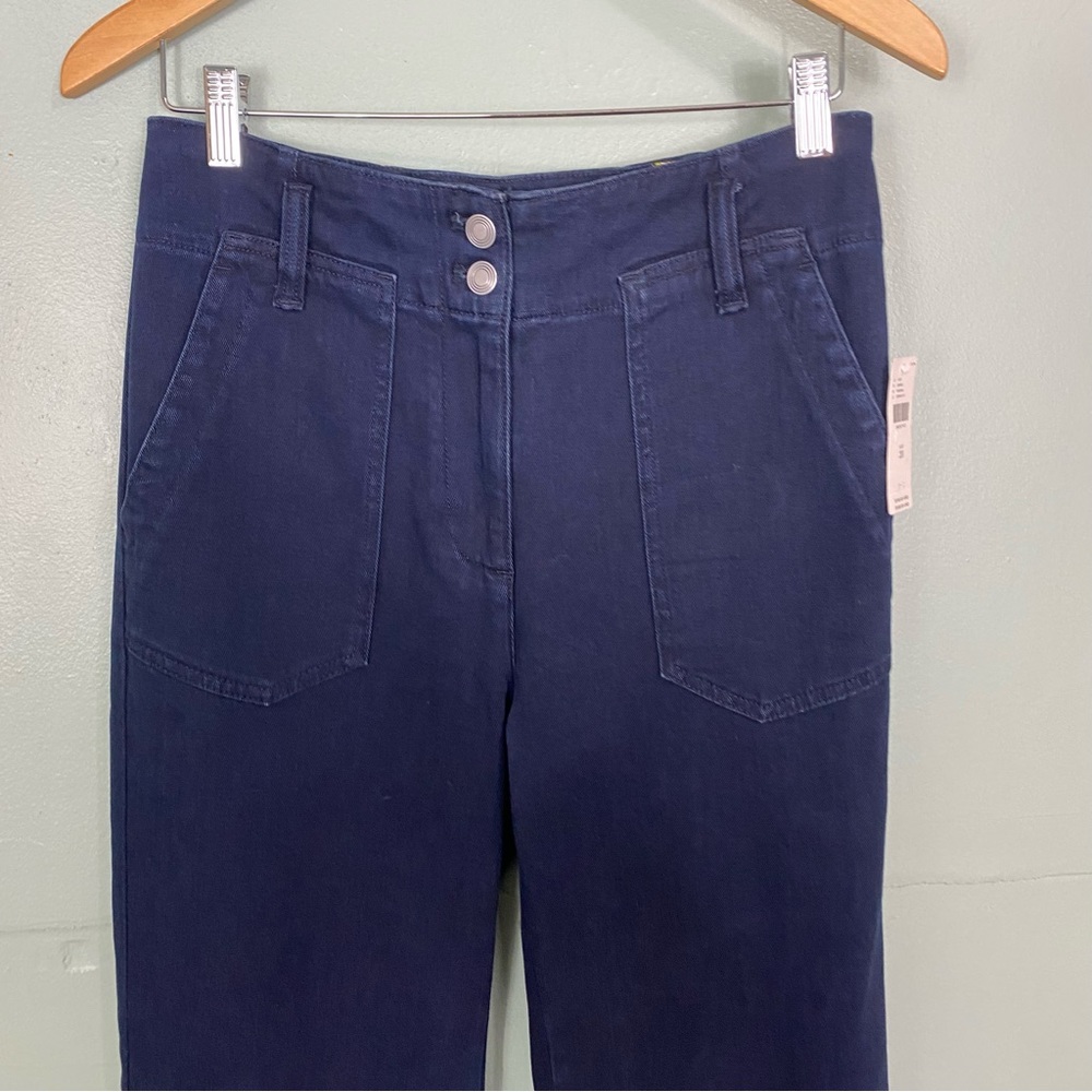 Anthropologie Maeve The Naomi High Rise Wide Leg Jeans Blue Denim Size 28 - Picture 3 of 7